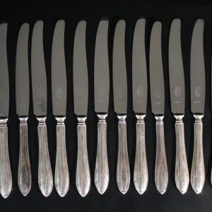 Antikt Bestickset - 14 Knivar från Nysilverfabriken Aurora, Göteborg