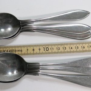 Elegant Set of 8 Vintage Stainless Steel skedar