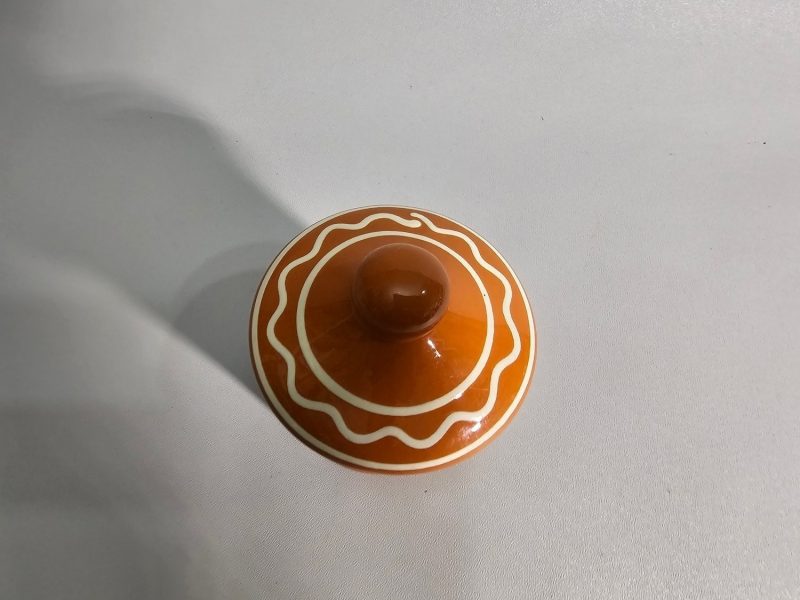 Burk med lock, keramik, Klippans keramik