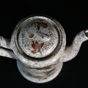 Art Nouveau Phoenix keramikkanna gjord i England med färgglad dekor