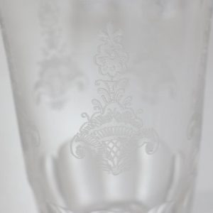 Glasservis med graverad dekor - 5st