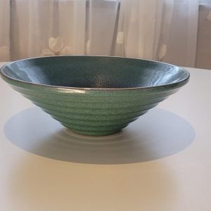 Skål i glaserad lergods, osignerad, 25cm