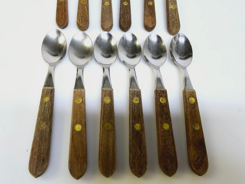 Set med 12 teskedar – Tramontina Brasil, 15 cm, teakhandtag