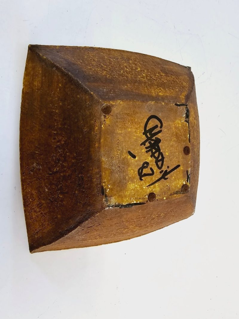 Curt Magnus Addin – Unik Keramikskål, 23x23 cm