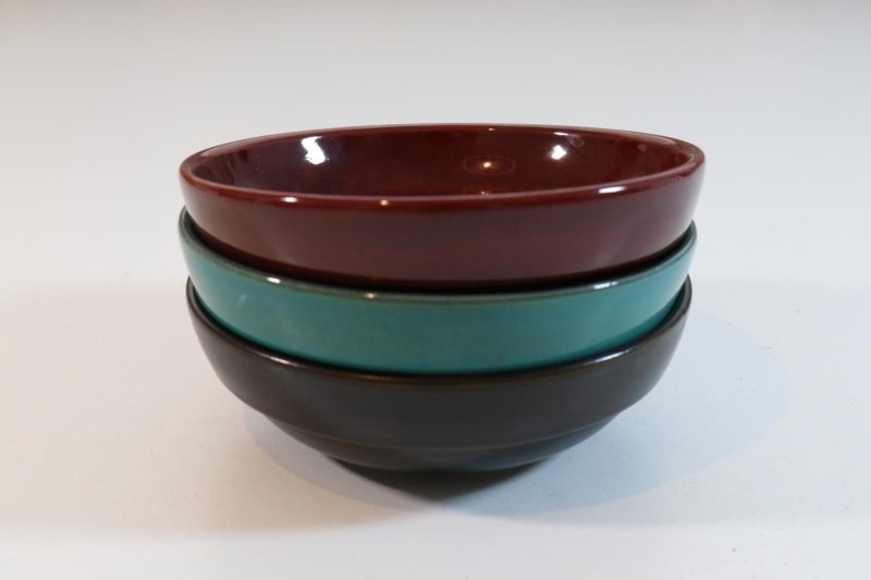 3st skålar, glasyr i olika färger, Made in Sweden