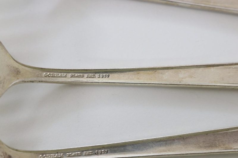4 gafflar i nysilver - Gorham Plate Pat 1937