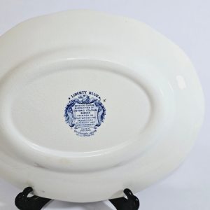SERVERINGSFAT, Staffordshire Governors house Williamsburg, Liberty Blue, Porslin