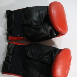 Boxhandskar i röd läder - Skip Sport Boxing