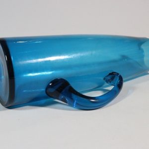 Blå kanna / karaff Ekenäs glasbruk - vintage / retro / munblåst