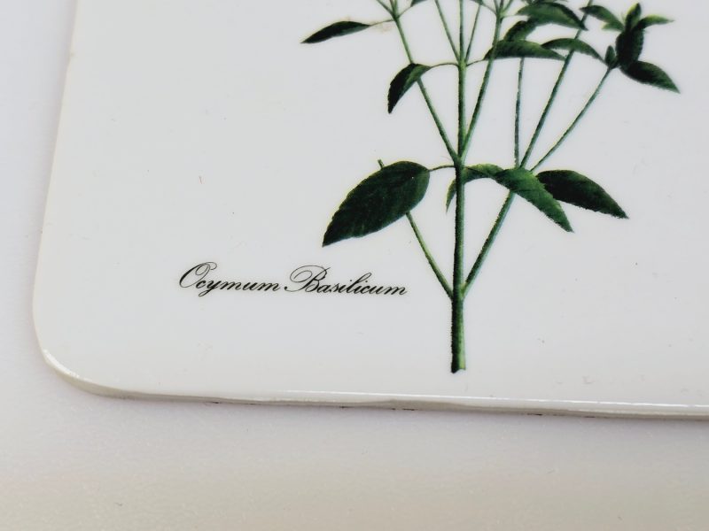 Eleganta underlägg med botaniska illustrationer – set om 6 st.