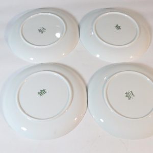 Rosenthal 4 vita assietter med brun dekor, "Cordial"