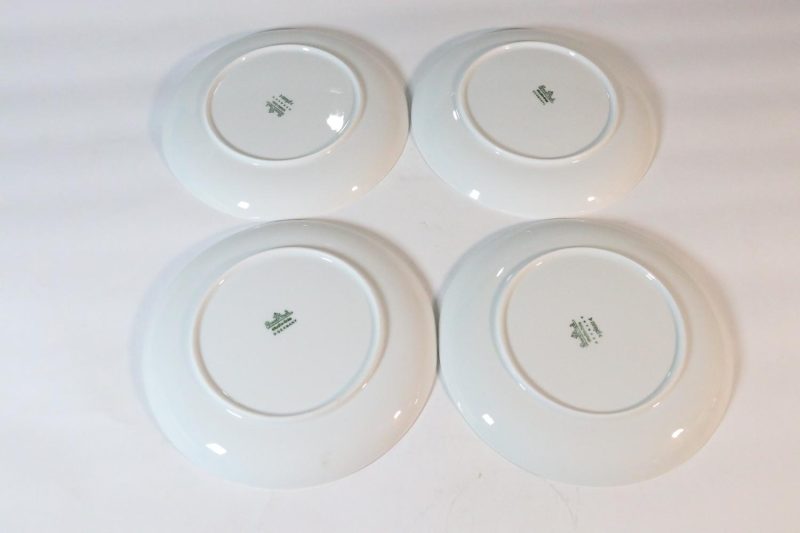 Rosenthal 4 vita assietter med brun dekor, "Cordial"