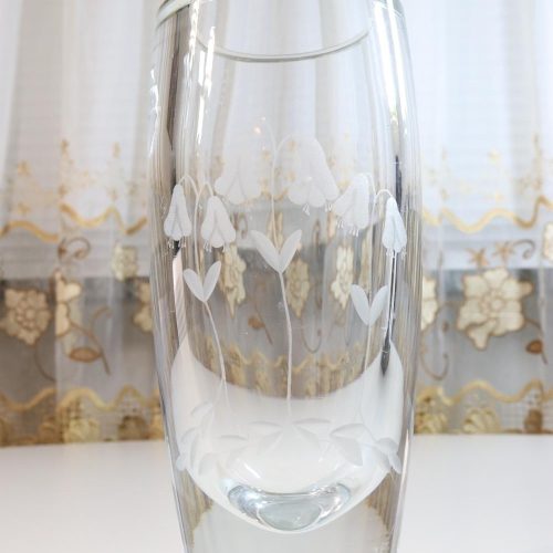 Glasvas blåklockor Skruf Sweden