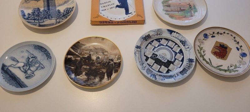Blandade samlartallrikar bl.a Jackie Lynd, Otto Hedström, UE, Rörstrand, B&G mm