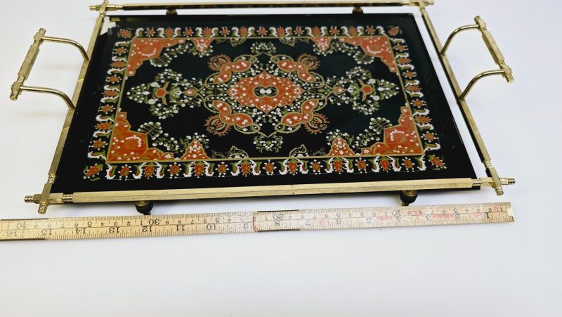 Elegant Vintage Serveringsbricka med Orientaliskt Motiv