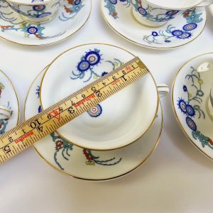 Elegant Kaffeservis från Bavaria – Set med 6 Koppar och Fat