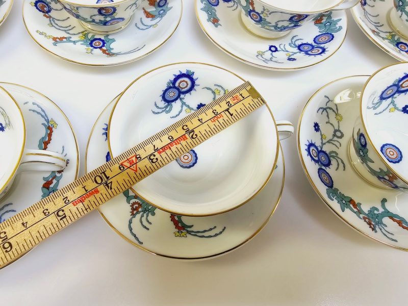Elegant Kaffeservis från Bavaria – Set med 6 Koppar och Fat