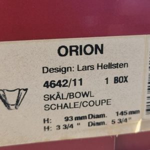 Orrefors Orion skål Lars Hellsten