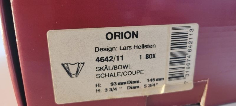 Orrefors Orion skål Lars Hellsten