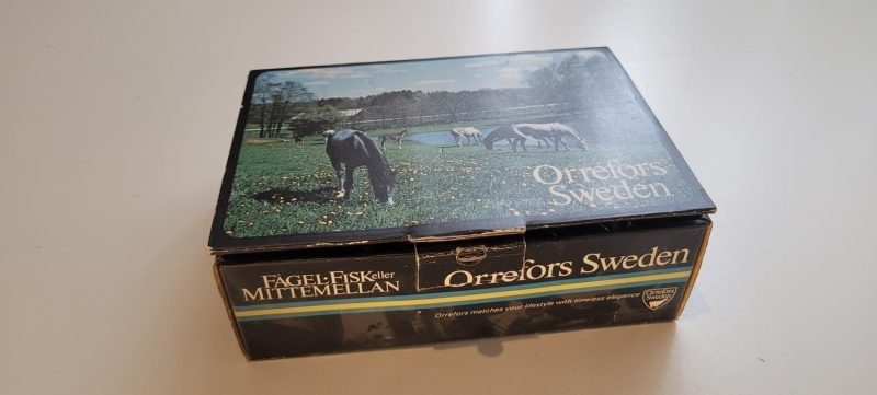Fisk i klarglas, Orrefors av Lars Hellsten. Vintage!