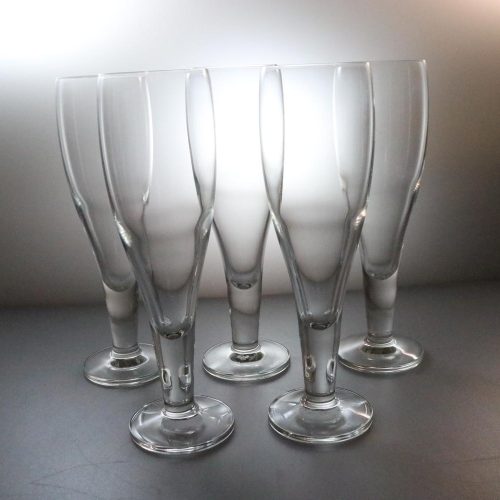 5st stora glas på fot, H23,8cm D6cm