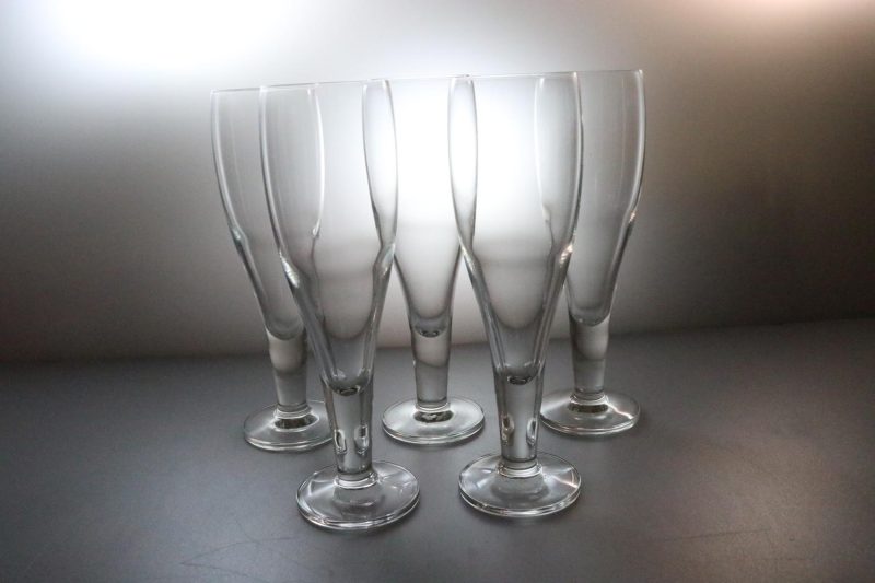 5st stora glas på fot, H23,8cm D6cm