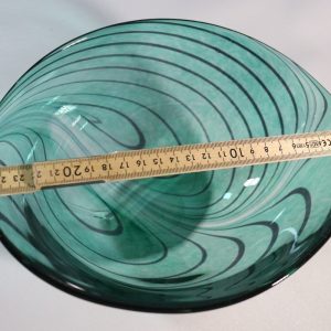 Stor bladformad skål, konstglas - 27cm