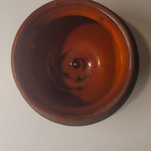Brun keramikskål J.J