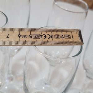 6st Champagneglas H=21,5cm D= 4,5cm
