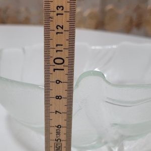 Ett par Salladsskålar i klart glas, kålblad design