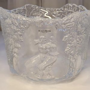 Figurin, kvinna, glaserat stengods