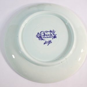 Delft väggtallrik / fat Läsande gumma Boch Freres La Louviere Belgien