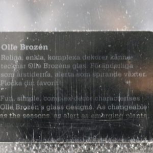 VAS, glas, Olle Brozén, Sea glasbruk