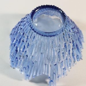 GLASSKÅL. troligen Istappsskål,  Snapphane Glasbruk 23cm
