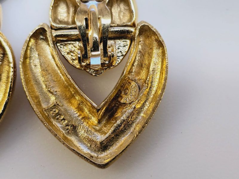 Vintage guldpläterade örhängen från Ontié Paris – sofistikerad design med tidlös