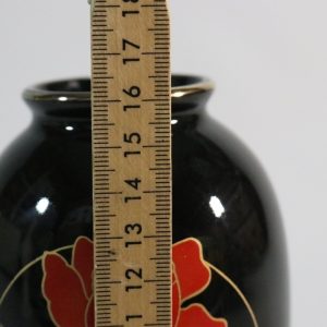 Vintage japansk Crimson Rose porslinsvas Otagiri Japan