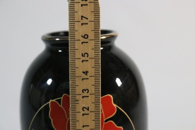 Vintage japansk Crimson Rose porslinsvas Otagiri Japan