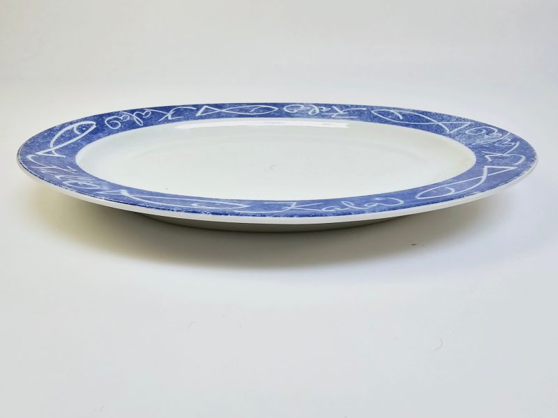 Retro serveringsfat "Kala" av Päivi Pekkala för Arabia – 24x17 cm