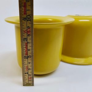Höganäs keramik – Set med två blyfria koppar i solgul nyans, 9,5 cm