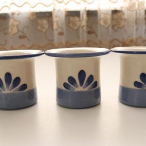 Äggkoppar, 6st, signerade "Anne"