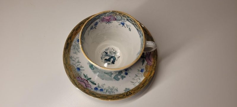 Antik Kaffekopp Tonkin, Gustavsberg troligen 1800-tal D=7 cm H=6,5 cm