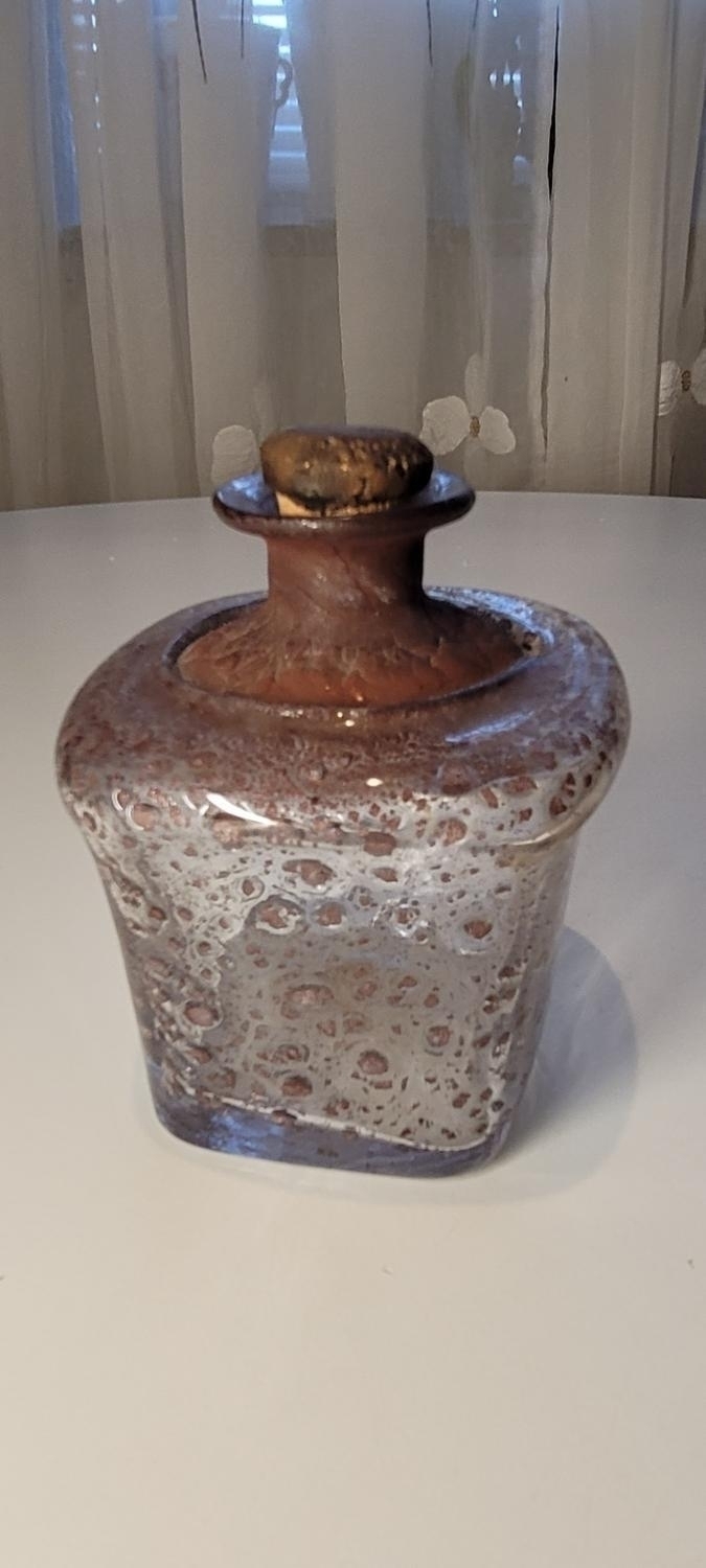 KARAFF, glas med kork, troligen Björkshult Sweden, 1900-talets andra hälft