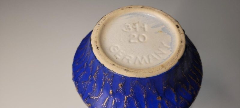 Vas med hankel - Germany 399/20 Blå Beige Guld 20cm