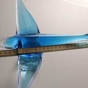 Skulptur, glas, fågel - 30cm