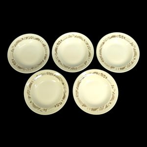 Set med 5 djupa tallrikar i benporslin från Gustavsberg, Stig Lindberg (20 cm)