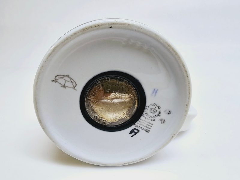 Unik Kaffekopp från Royal Copenhagen med Ädelmetallinslag