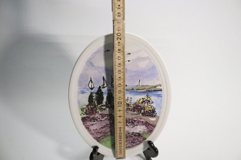 Porslinstavla, Carl Anton (f. 1933), Rörstrand, höjd: 20,5 cm