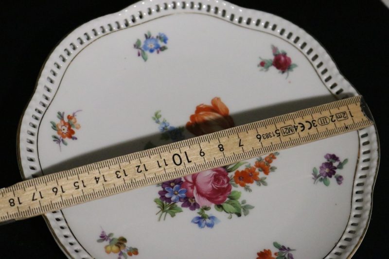 Bavaria Schumann – 5 vackra assietter med blommotiv, 17 cm