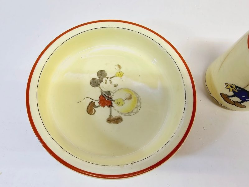 Disney Set från Rörstrand – Vintage Kopp och Skål med Musse Pigg