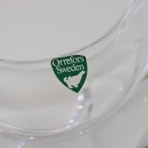 Orrefors skål - grön etikett